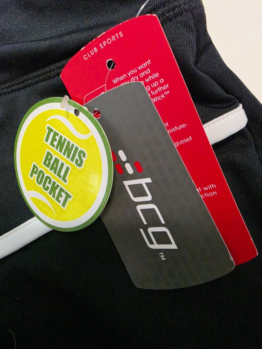 BCG Athletic Black & White Tiered Courtcore Tennis Skort With Ball Pocket Sz L - Picture 6 of 9